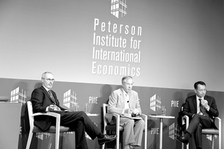 美国彼得森国际经济研究所的一场研讨会。